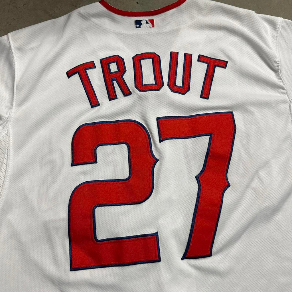 Vintage LA Angels Mike Trout #27 CoolBase Authentic Jersey