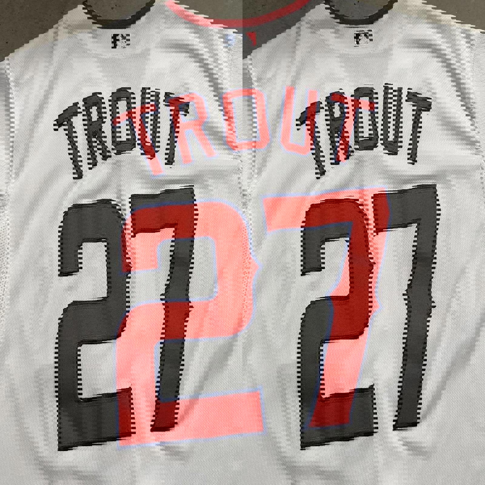 Vintage LA Angels Mike Trout #27 CoolBase Authentic Jersey