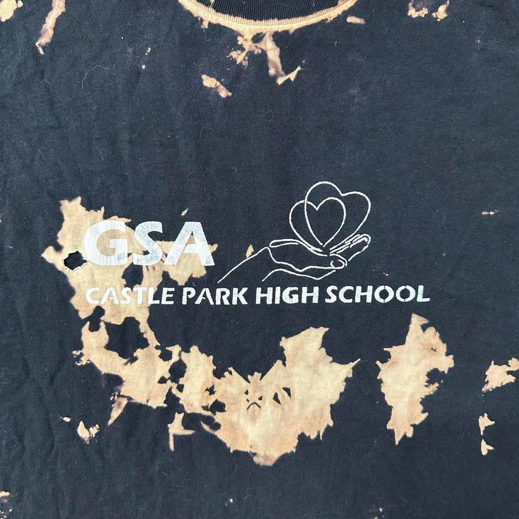 Dope Brown & Black Tiedyed Graphic Tee w/ quote on the back