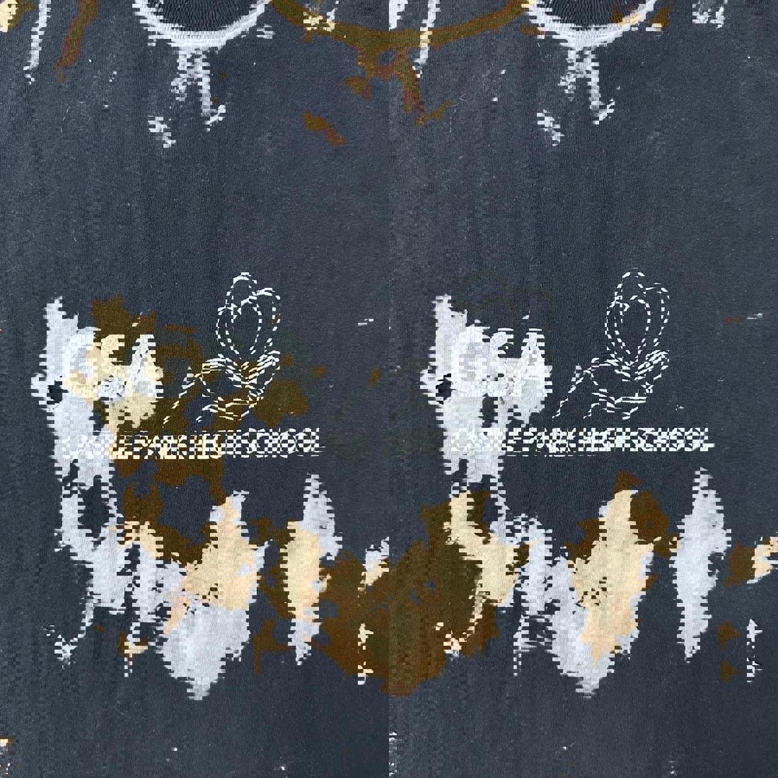 Dope Brown & Black Tiedyed Graphic Tee w/ quote on the back