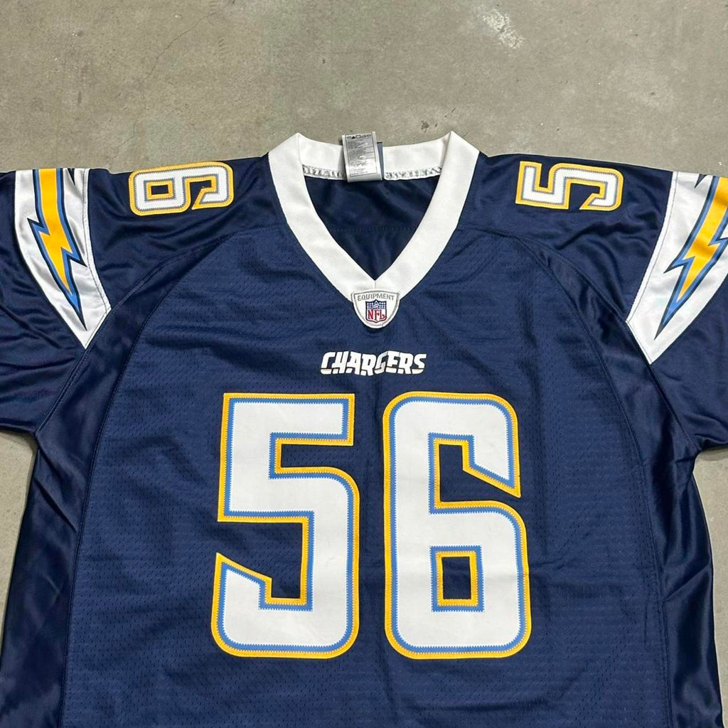 VTG NFL Merriman Chargers #56 Navy Blue REEBOK Jersey