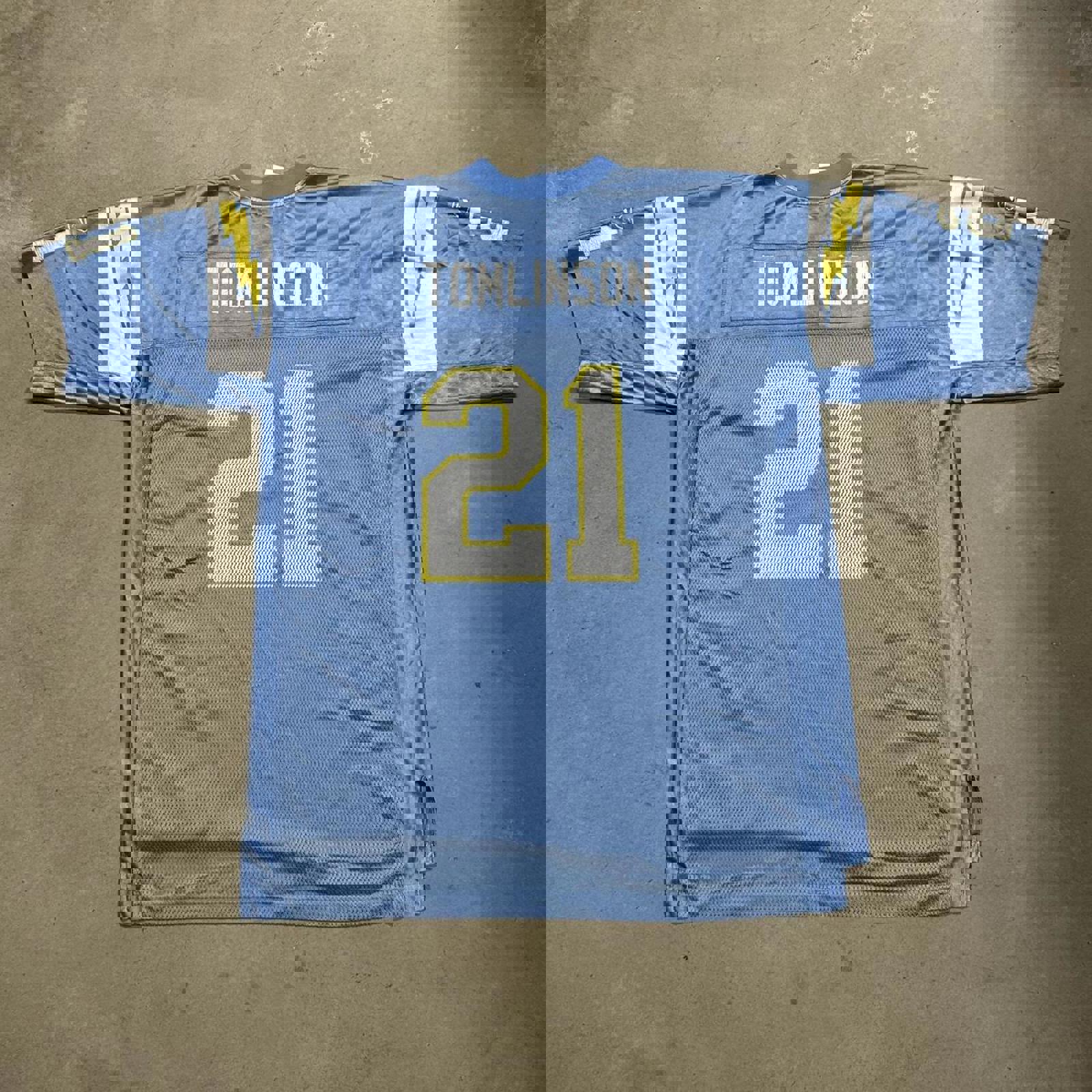 Vintage BabyBlue Reebok San Diego Chargers NFL #21 Tomlinson Jersey