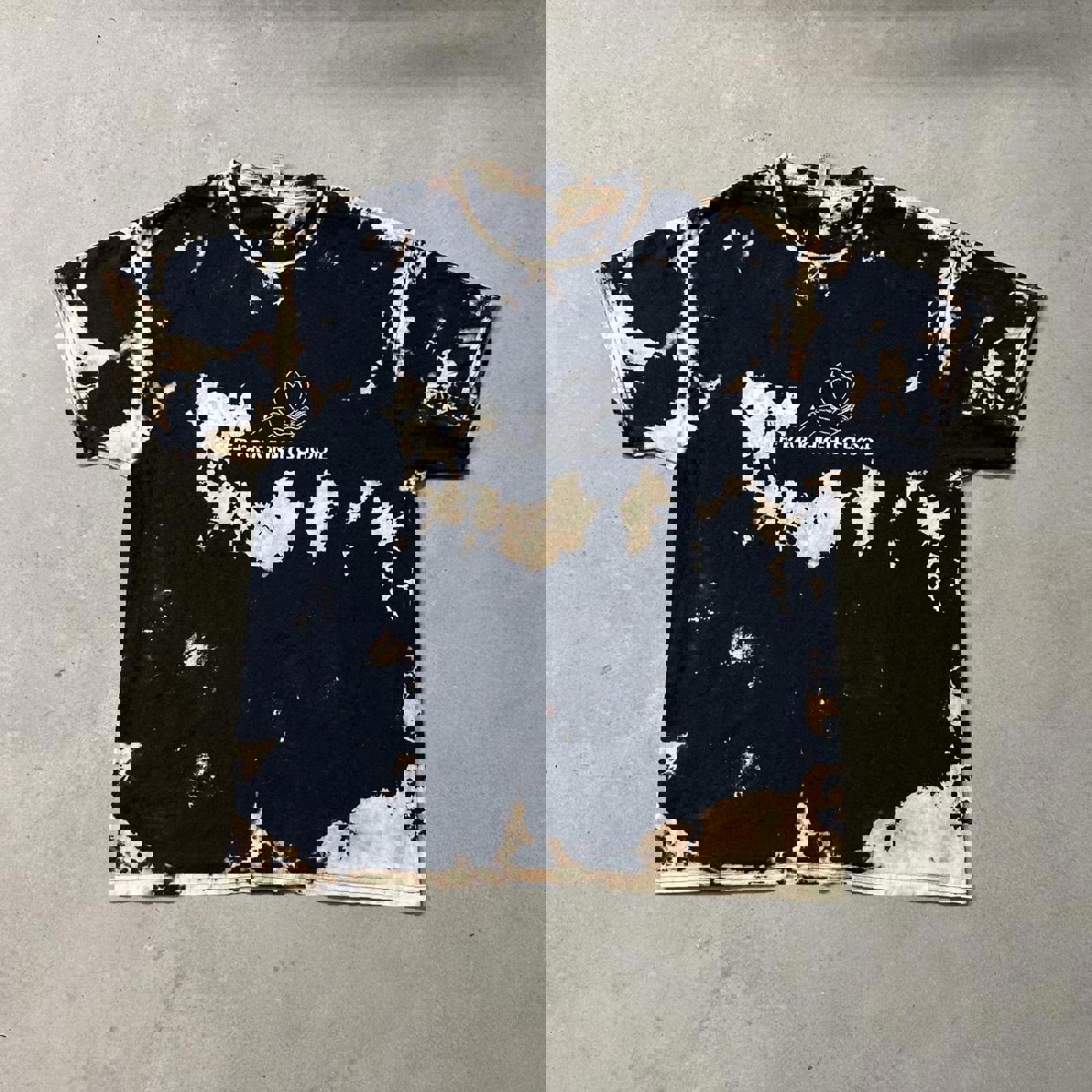 Dope Brown & Black Tiedyed Graphic Tee w/ quote on the back